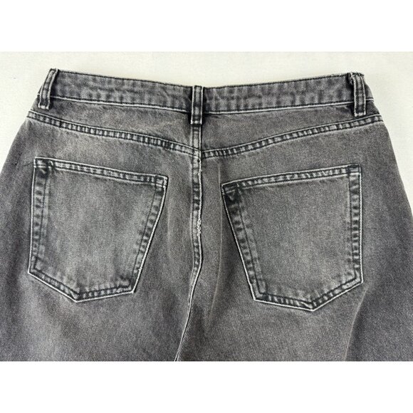 Top Shop Women's Mom Jeans Skinny Leg High Rise Five Pockets Gray Size W32XL30 - Picture 3 of 10